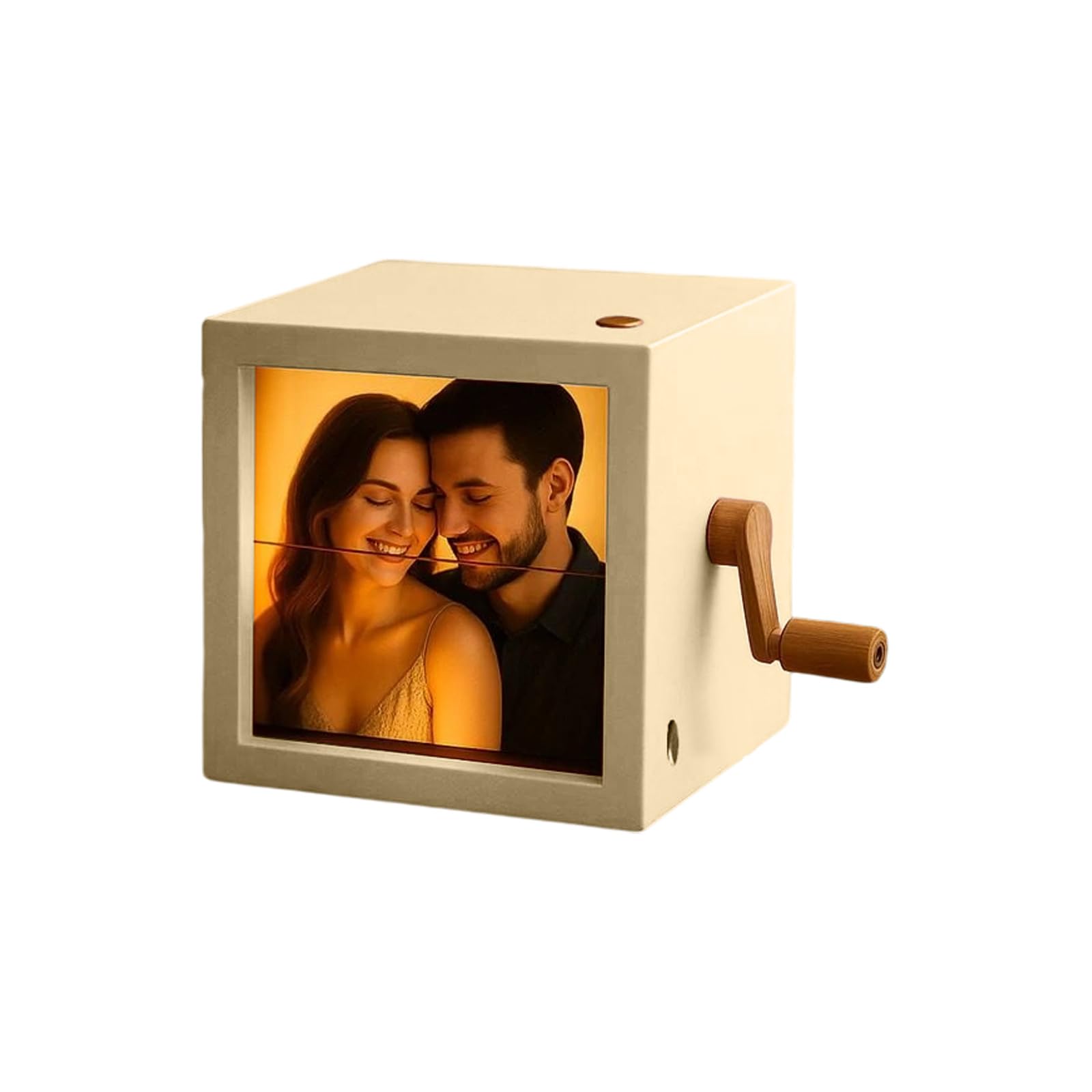 Mechanical Flipping Photo Book Offering LED Lighting and Memories Engravings Texture Suitable for Various Occasion LED Photo Box Frame Rotating Display Customizable Memory