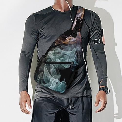 Psychedelic Smoke Sling Bag mochila casual para hombre y mujer miniatura 2