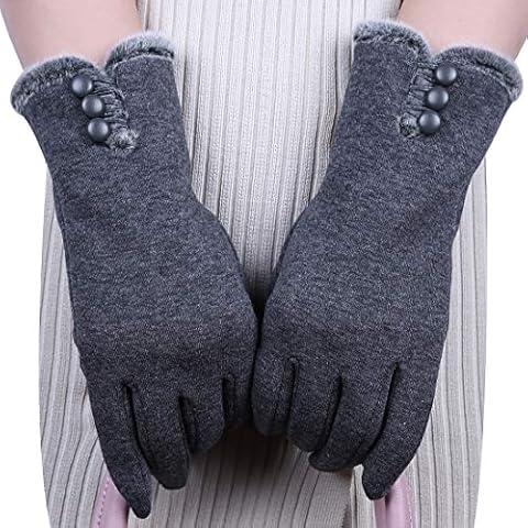 T-GOTING Womens Winter Gloves Warm Lined Touch Screen Driving Gloves (Grey) Cover