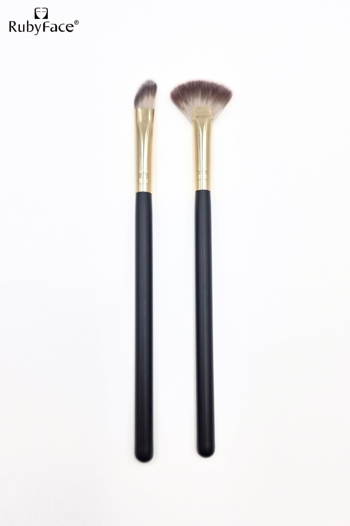 ruby face 2'li Makyaj Fırça Seti - Aydınlatıcı (Highlighter) Fırça & Açılı Gölgeleme