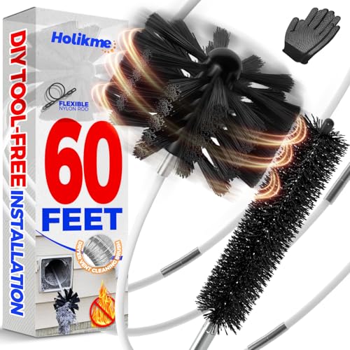 Holikme 60 Feet Dryer Vent Cleaner Kit,Lint...