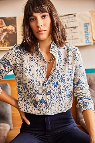 Blouses for Women Fashion, Long Sleeve Button Down Shirts Dressy Casual Tops4