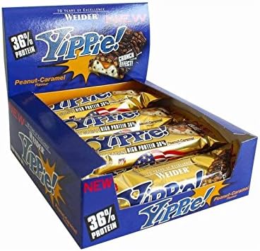 Weider - Yippie! Bar - 70g - Chocolate with Cookies, Box of 12 Units