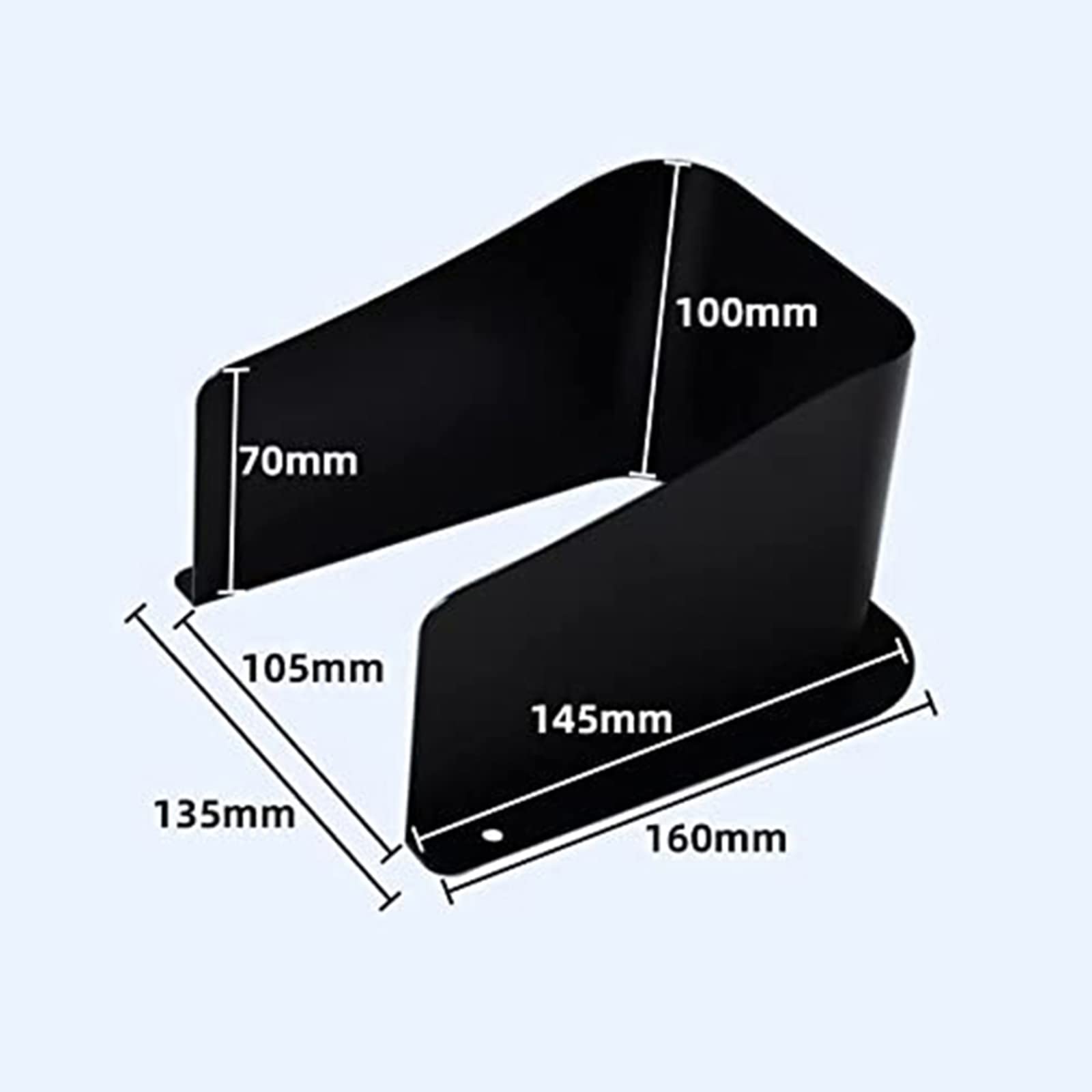 Couvercle de sonnette adapté pour sonnette radio/boîte murale/porte d'entrée/prise extérieure étanche à l'extérieur protection contre la pluie métal noir