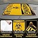 dingleiever- Warning Biohazard Hazard Sign Hazard Labels Novelty METAL Sign