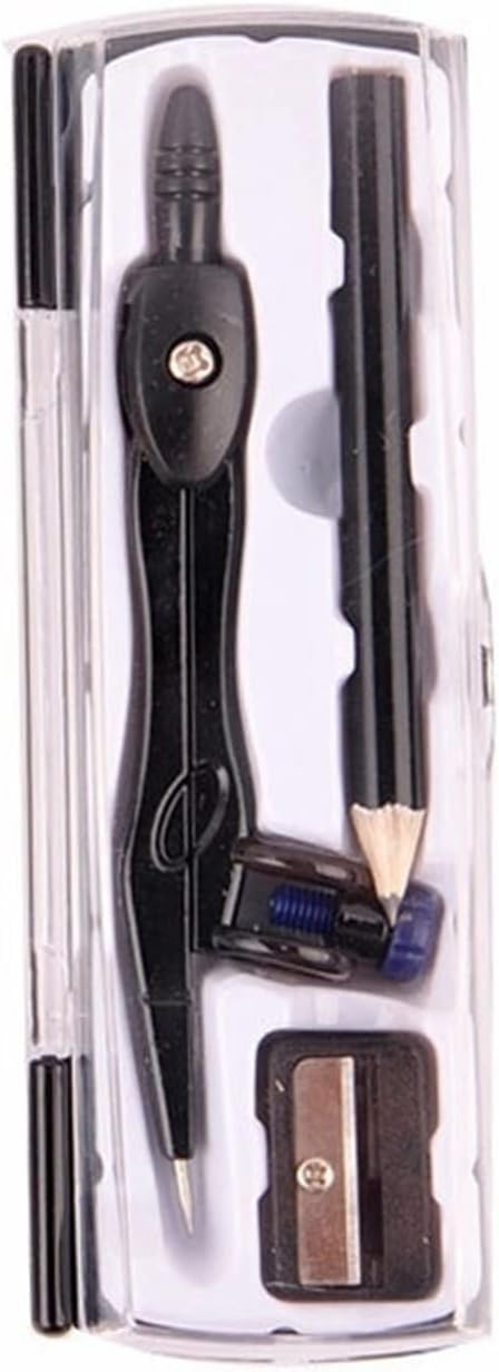 Kreis-Zeichenwerkzeug, 3-teiliges Set, Metall-Zirkel mit for Kunst, Design, Zeichnen, Büro, Schule, Mathematik, Geometrie, Zeichenzubehör