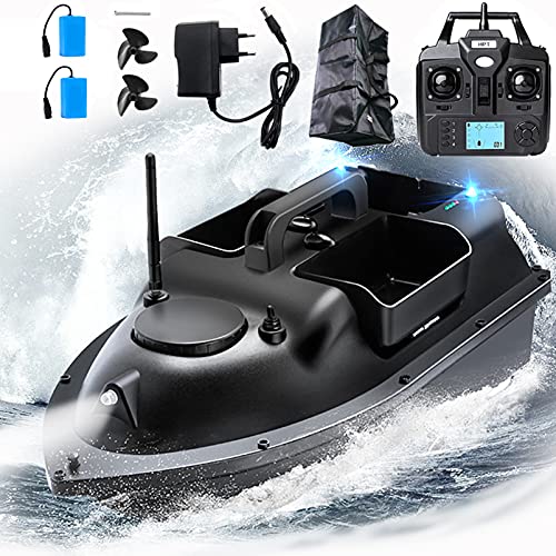 【Batteria al litio ad alte prestazioni】: la barca pesca per esche è alimentata da una batteria da 5200 mAh. Può essere caricato separatamente ed è facile da installare. Dopo ogni carica completa, la barca telecomandata pesca può essere utilizzata per circa 2-3 ore, il che è molto adatto per la pesca alla carpa.