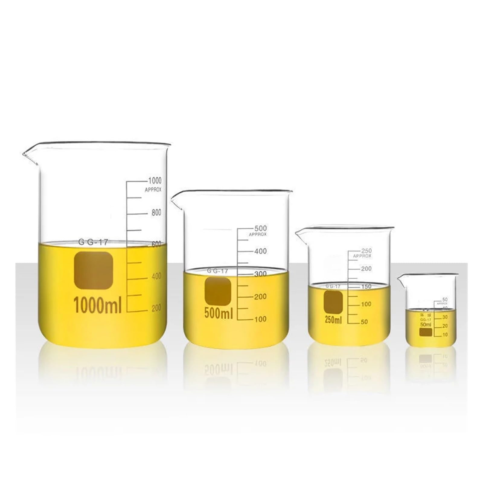 500 ml Glasbecher Laborglas Labormessbecher