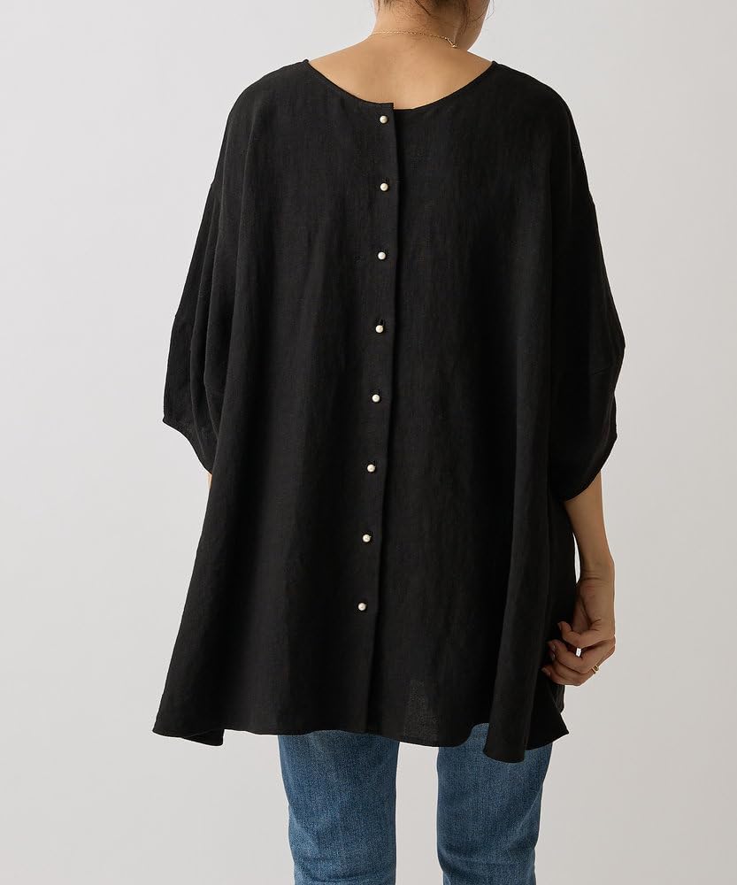 ハル★新品タグ付24SS beardsleyパールボタンリネン前後ブラウス ハル様専用☆新品タグ付24SS beardsleyパールボタンリネン前後ブラウス