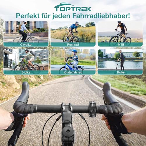 toptrek Fahrradklingel Mountainbike, Innovative Aluminiumlegierung Klingel Fahrrad, 2024 Aufrüstung 110dB Fahrrad Klingel Laut, Fahrradglocke für Rennrad Ebike MTB, 22.2-31.8 mm Lenker