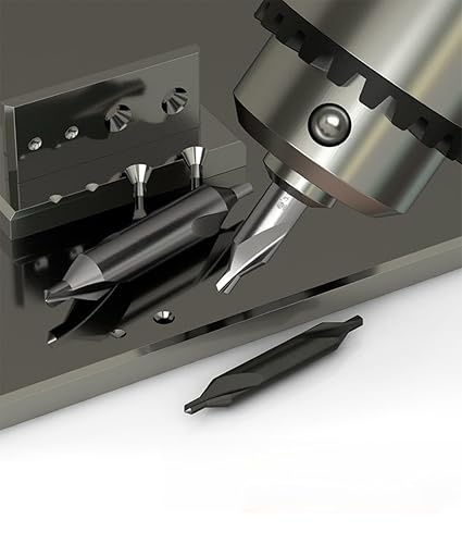 Miniatura 4 de Juego de 7 brocas centrales, acero de alta velocidad M2 de 60 grados de ángulo central, herramientas avellanadoras para torno metalúrgico tamaño 1.0