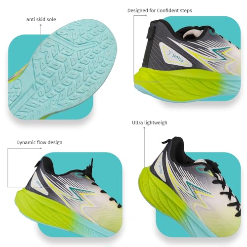 Image of YOHO RushHour Dynamiq Sports Shoes for Men |Cushioned Insole, Stylish, Casual & Sneakers for Gents | Lightweight, Anti-Skid Shoe for Gym, Walking, Running & Everyday Use-1835