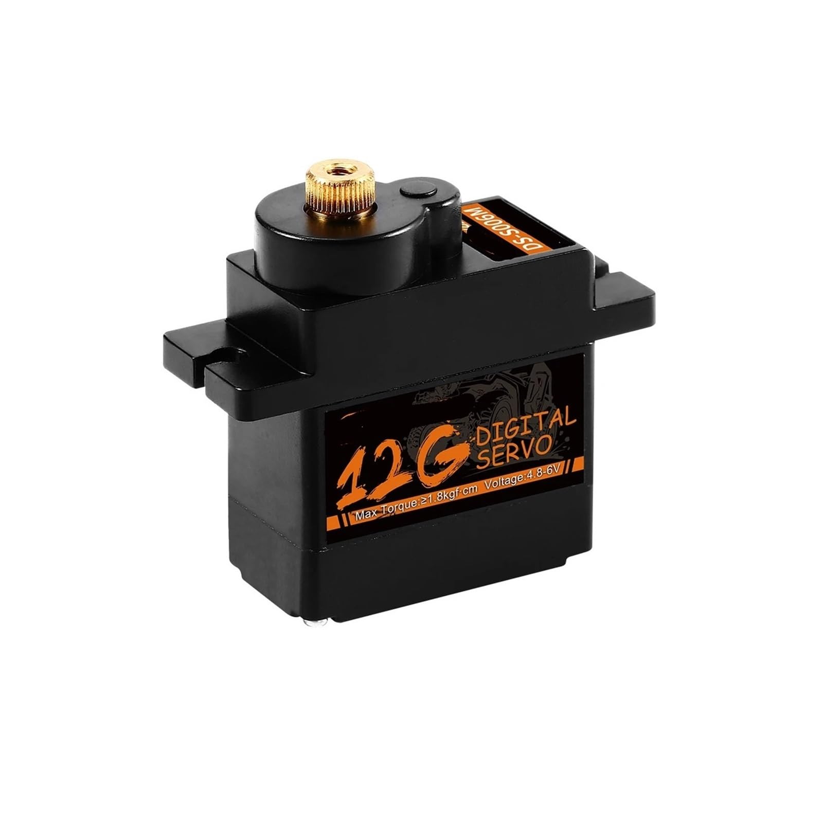 Servo digitale nero da 8 g, 9 g, 12 g, torsione da 1,5 kg, alta precisione con kit braccio di montaggio (12 g servo)