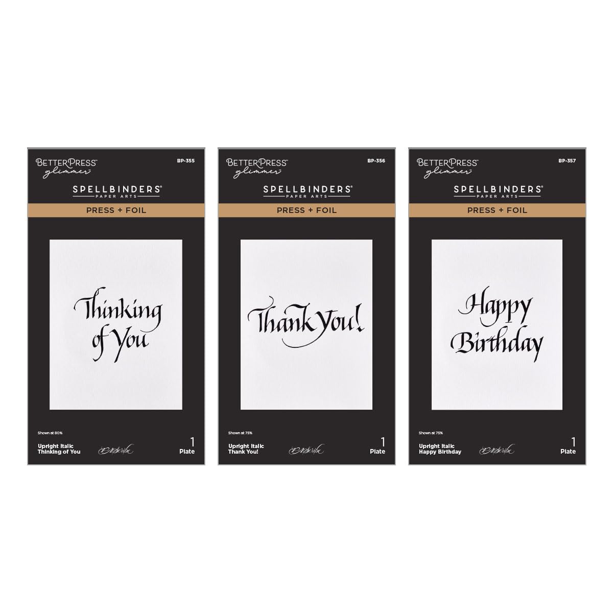 Upright Italic Everyday Sentiments Press con paquete de papel de aluminio Paul Antonio 2