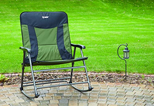 Guide Gear Xxl Oversized Rocking Camping Chair, Heavy-Duty 600 Lb Capacity Portable Folding Outdoor Camp Rocker Chairs For Adults, Green/Black #TOP4