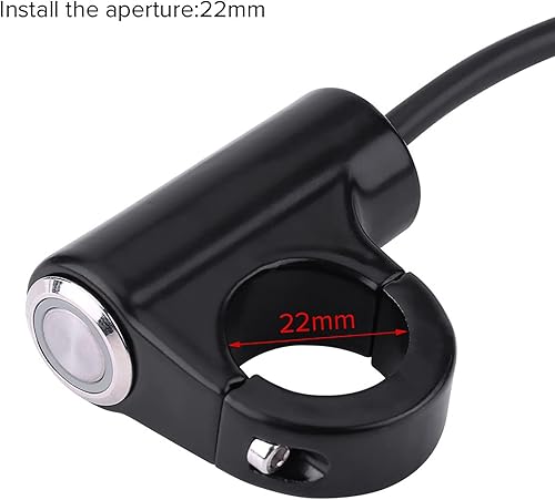 Miniatura 2 de Interruptor de botón de montaje para manillar de motocicleta, 7/8 pulgadas, 0.866 in, botón de arranque para motocicleta, botón de bocina, faros