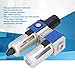 Compressed Air Filter Regulator Lubricator Combo 3 in 1 Unit Professional Grade Pneumatic System Component High Efficiency Water Oil Separator for Industrial Machinery Aluminum (GFC400-10)