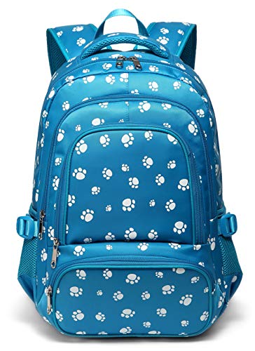 Waterproof Girls Bookbags for Kids Boys Elementary School Bags Backpack for Students (Blue)