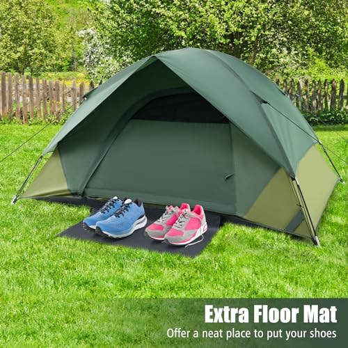 HAPPYGRILL-2-Person-Camping-Tent-with-Removable-Rain-Fly-Outdoor-Tent-with-Double-Layer-Door-2-Mesh-Windows-Carrying-Bag-Portable-Tent-for-Camping-Hiking-Traveling