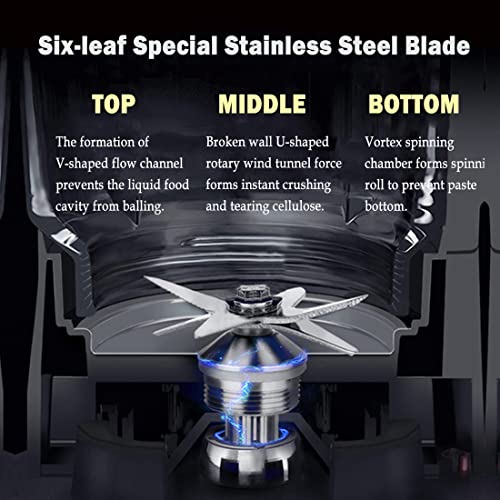 Tkradish 2 In 1 Professional Blender For Kitchen, 4500 Watt Powerful Personal Smoothie Blenders Machine, Food Mixer And Grinding For Smoothies Puree Ice Crush With 2 Container(24+68) Red And Black #TOP2