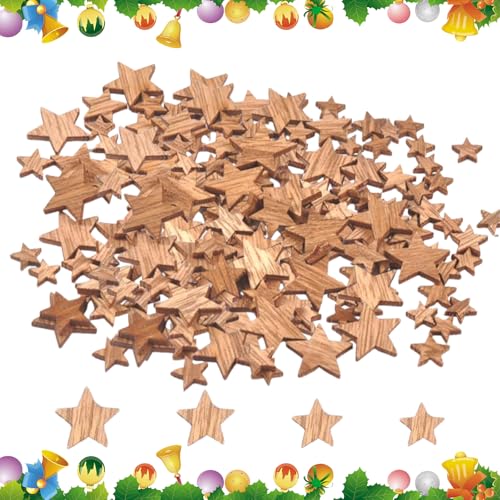 Streudeko Sterne Holz 200PCS Holzsterne Streudeko Sterne Holzsterne...