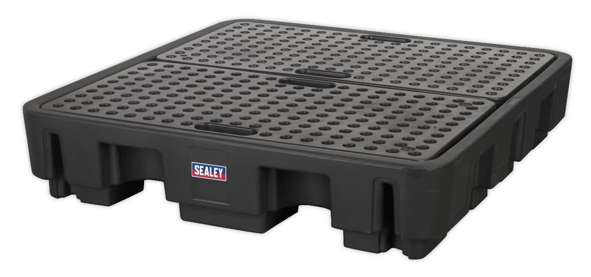 Sealey Barrel Bund Polyethylene 1380 x 1290 x 280mm 4 Drum Garage Workshop DIY