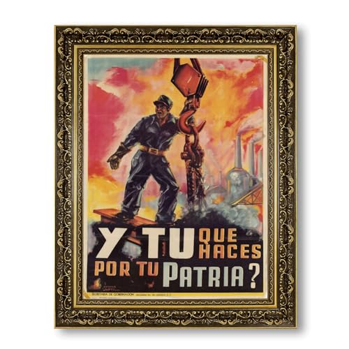 Vintage Framed Patriotic Labor Canvas Print Oil Paintings Reproduction World