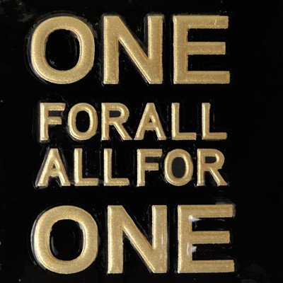 GV[  uONE FOR ALL ALL FOR ONE v