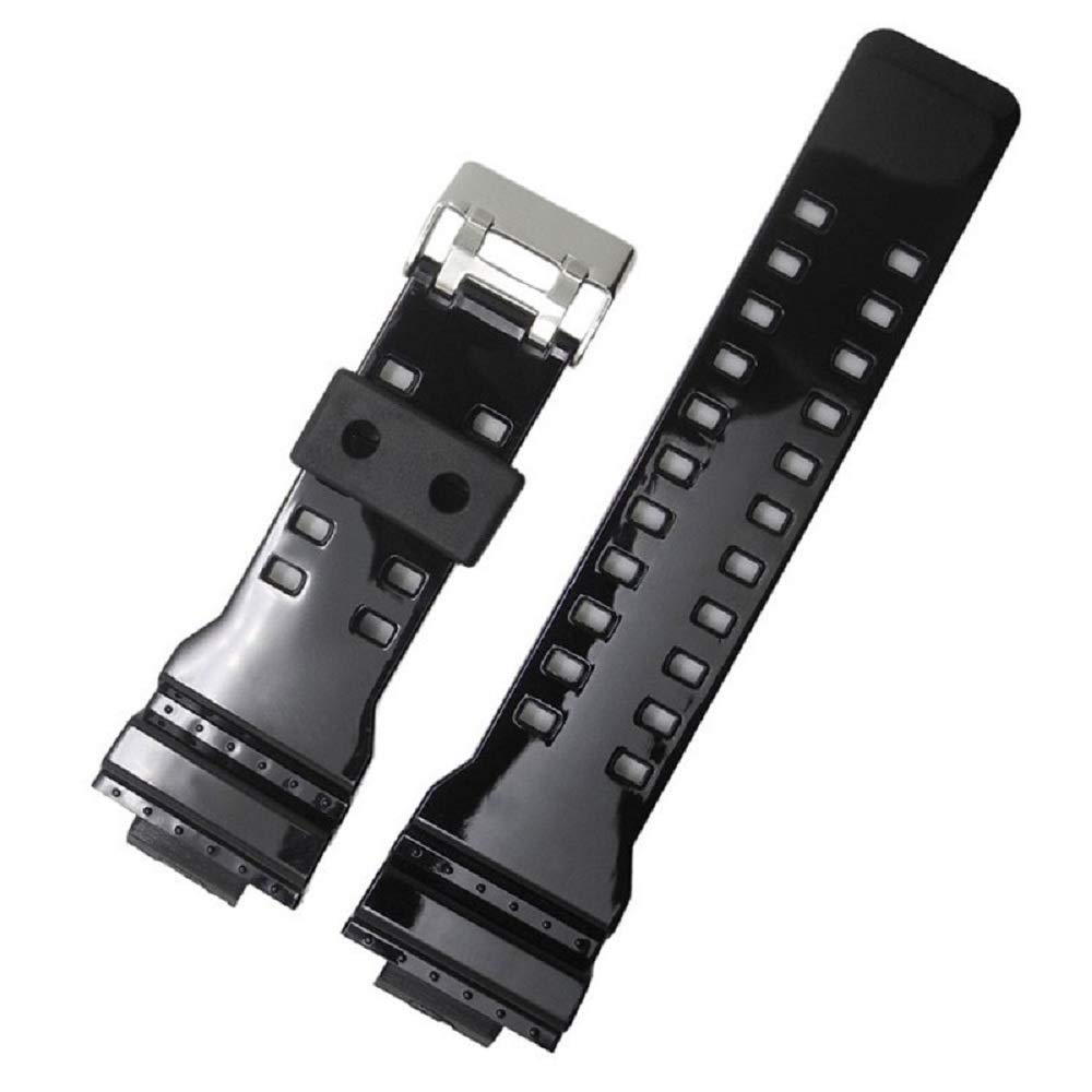 EWatchAccessories 16mm Black Rubber Watch Band Strap Black Shinning (B0CKLL9L87) Amazon Price History, Amazon Price Tracker