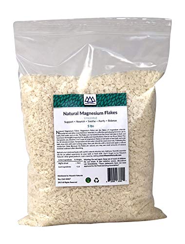 Natural Magnesium Flakes Wasatch Naturals 5 lb Bag