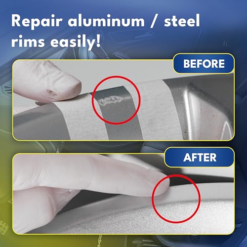 Image of ATG Alloy Wheel Repair Kit - Rim Scratch and Curb Rash Repair for Silver Alloy and Steel Wheels - Complete Kit with Filler and Paint - Up to 10 Repairs