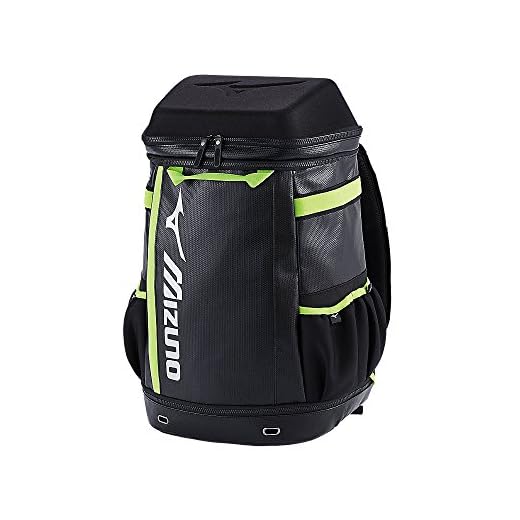 Mizuno Pro Baseball/Softball Backpack, Black/Optic/Sulphur