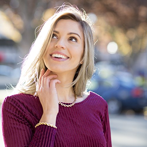 LIFETIME JEWELRY 7mm Rope Chain Necklace 24k Real Gold Plated for Men and Women2