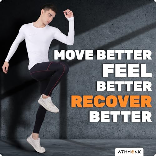 Image of Compression T-Shirt Vest Upper Body Shaper for Men Boys Branded - 4-Way Stretch Lycra Fabric - Workout Gym Cricket Running Football Sports Training - Keep Dry Tight Skin Fit - Round Neck