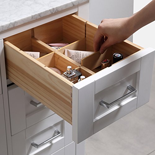 Ove Decors Tahoe 36W Marble Top Single Bathroom Sink Vanity, 36-Inch By 21-Inch, White #TOP5