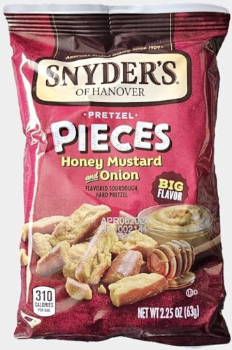 Image of Snyder's of Hanover Pretzel Pieces, Honey Mustard Onion, 2.25 oz Pack of 12 bundled by SUPERDEALS with mystery gift in every order