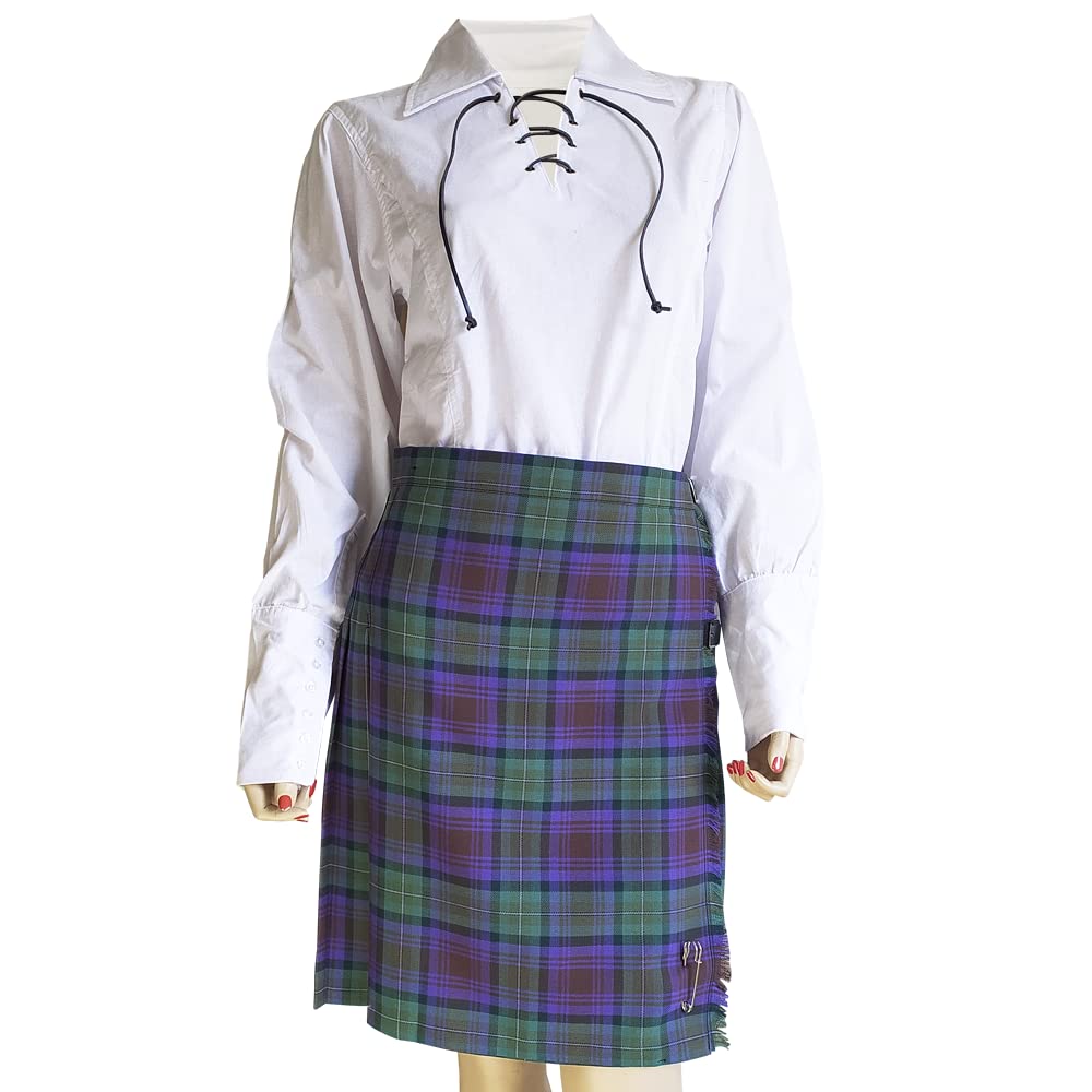 Minifalda escocesa escocesa para mujer, tartán tradicional escocés, longitud hasta la rodilla, falda escocesa, escocesa, escocesa, tartán