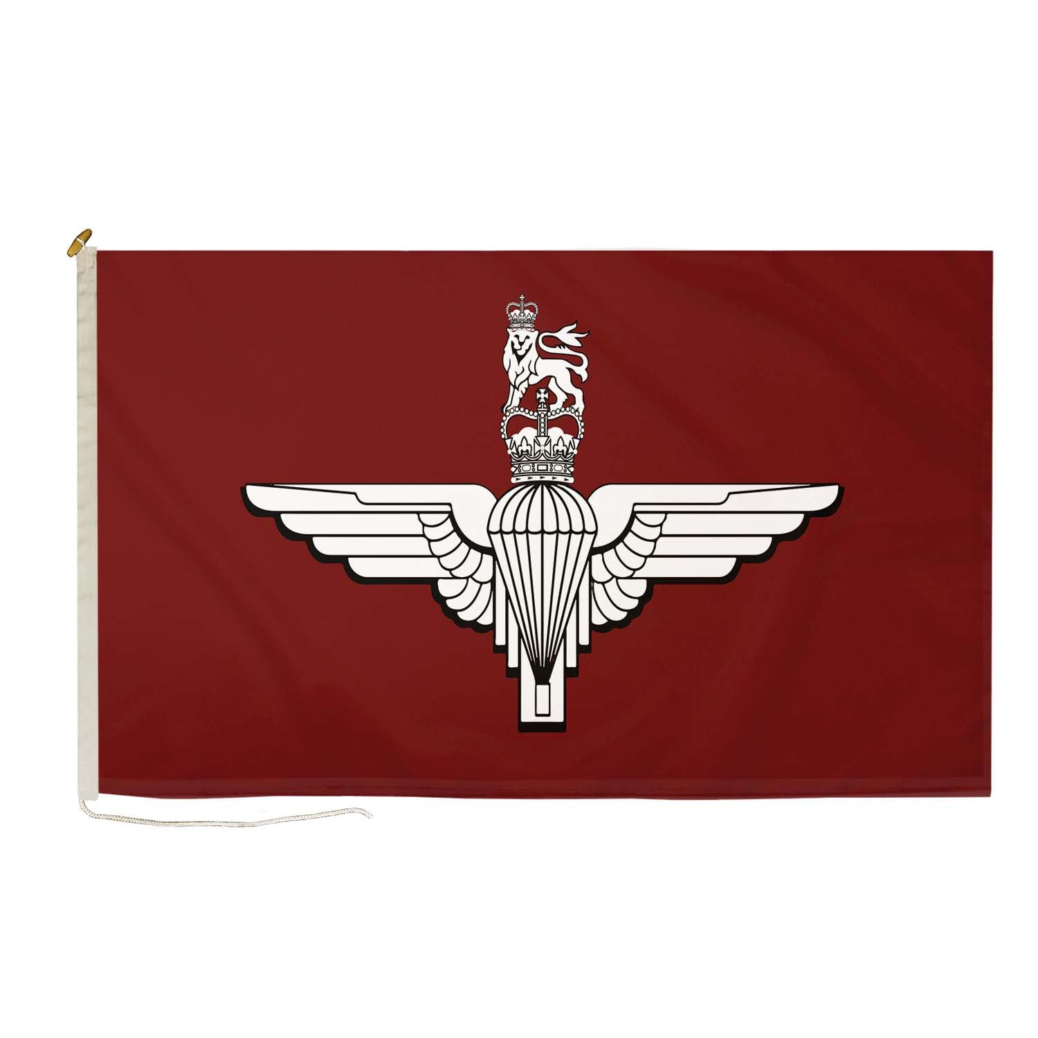 DuraFlag Parachute Regiment Style A (PARA) 8ft x 5ft Flag Premium Quality With Rope & Toggle Reinforced Stitching 250cm x 150cm British Army Airborne Forces Flag Heavy Duty Polyester