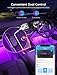 Govee Car LED Lights, Smart Car Interior Lights with App Control, RGB Lights with DIY Mode and Music Mode, 2 Lines Design LED Lights for Cars with Car Charger, 12V