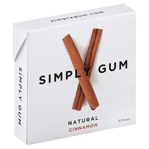 Simply Gum Goma de mascar natural canela 15 unidades paquete de 1 Simply Gum Goma de mascar natural canela 15 unidades paquete de 1