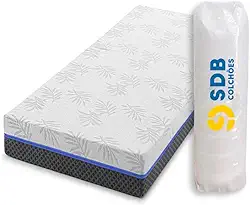 Colchão Solteiro De Molas Ensacadas 88x188x20cm D33 SDB Colchões (Azul)