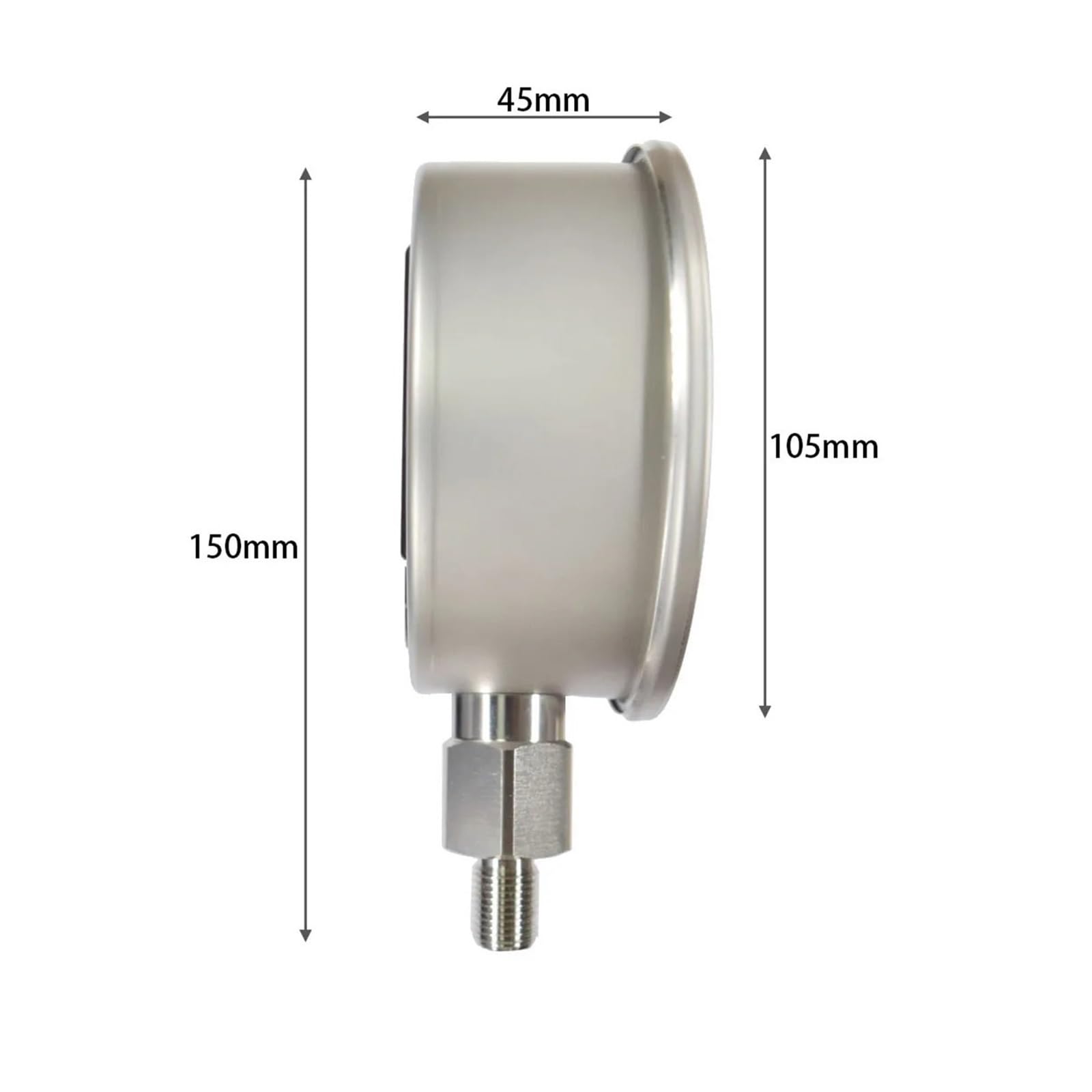 Digitales Manometer, DR3720, Durchmesser 105 mm, Edelstahl-Manometer, Öl-Wasser-Messung(0-25Mpa)