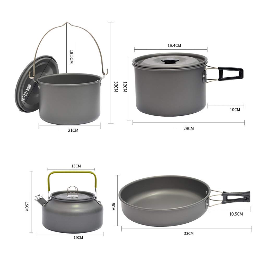 キャンピングクッキングセット 6人用 Amazon | キャンプクッカー クッカーセット 調理器具 アルミ 5~6