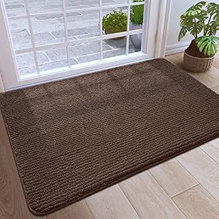 DEXI Dirt Trapper Door Mat 50 x 80 cm,Non-Slip Entrance Rug for Indoor and Outdoor,Machine Washable Barrier Mat Super Absorbent Floor Mat Carpet - Navy Blue