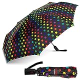 ShedRain Vortex Automatic Compact Folding Windproof Travel Umbrella – Push Button Open & Close -...