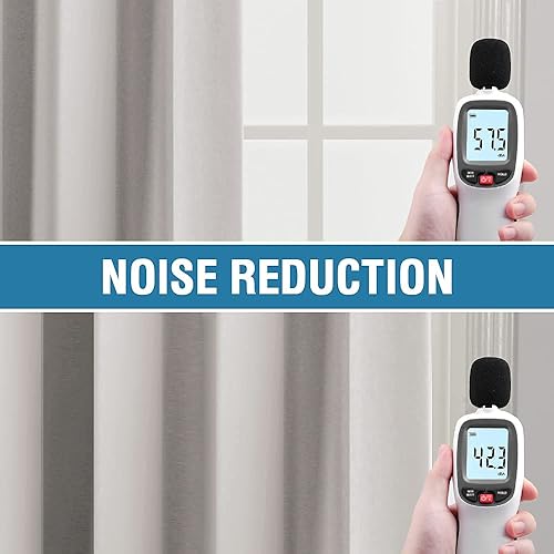 Miniatura 7 de H.VERSAILTEX - Cortinas con 100% de opacidad para dormitorios, salas de estar, con aislamiento completo de luz y calor, con forro negro, set de 2