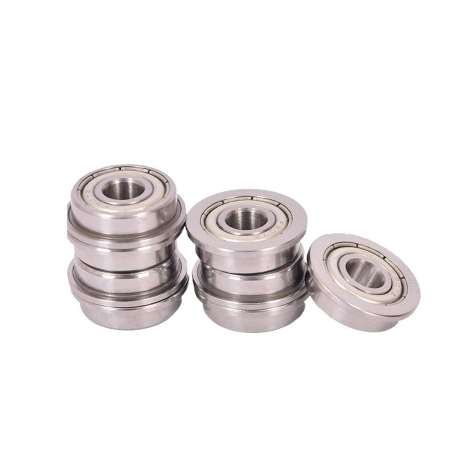 VSPPJYFG Bimetal Seal Shield Micro deep Groove Bearing 50pcs MF117ZZ 7x11x3mm Miniature Flange Bearing Thin Wall Metal Shielded Flanged Bearings