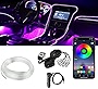 Miytsya 1 PC Car LED Strip Lights, 16 Million Colors 5 in 1 with 236 inches Fiber Optic, Multicolor RGB Car Interior Lights Automobile Ambient Neon Lighting Kit with Wireless Bluetooth APP Control