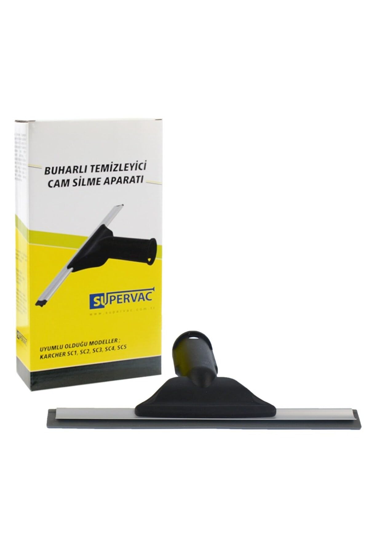 SUPERVAC Karcher SC Serisi için Cam Silme Aparatı ve Mikrofiber Bez Seti 3'lü, SC1 SC2 SC3 SC SC5 Modeller ile Uyumlu Cam Silme Aparatı ve 3'lü Mikrofiber Bez Seti