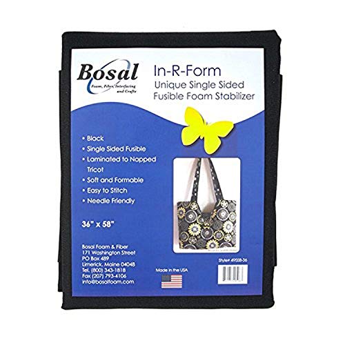 Mousse thermofusible Bosal R-Form stabilisateur noir 0,9 m pour donner du relief